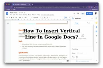 how to insert vertical line in google docs