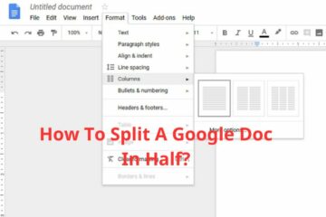 how to split a google doc in half